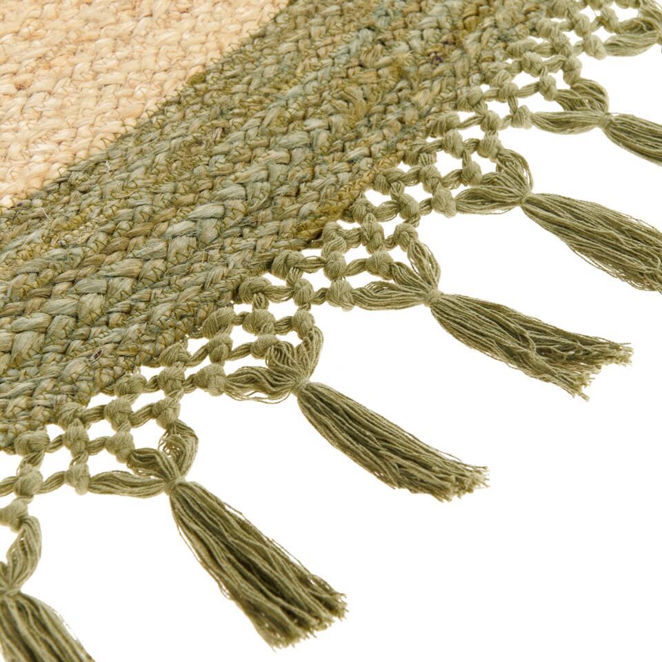 MARTS - Vloerkleed - Beige/Groen - 200 Cm - Jute
