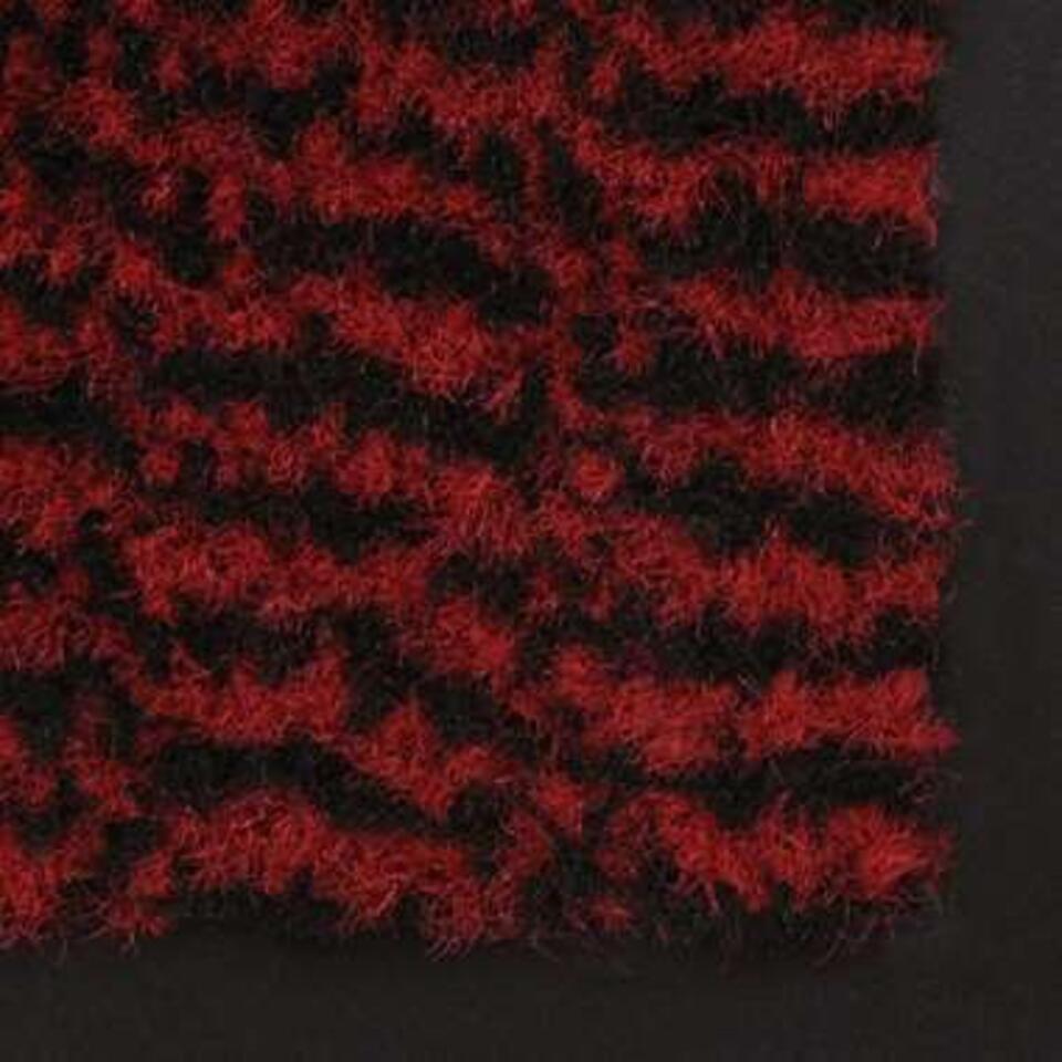  VidaXL Droogloopmat Rechthoekig Getuft 90x150 Cm Rood