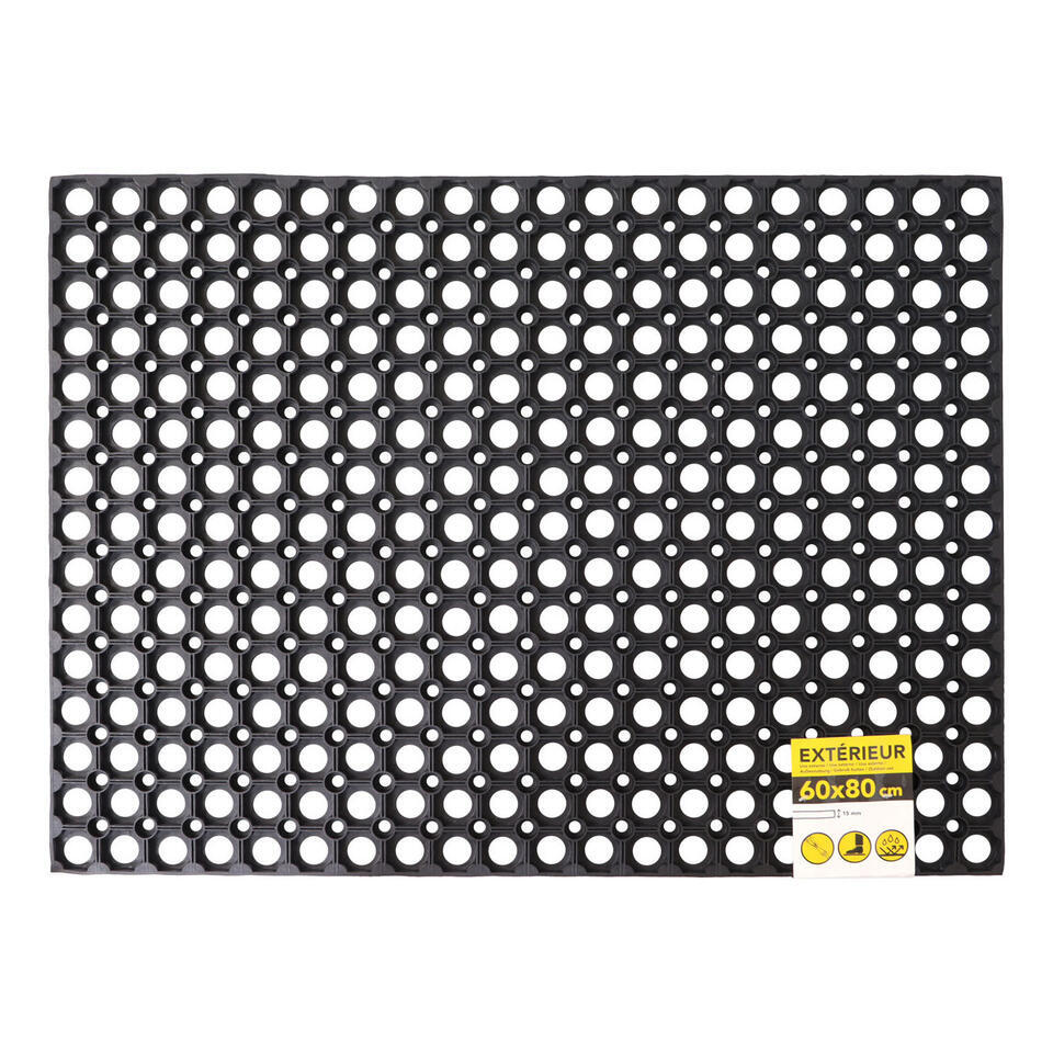 Merkloos Luance Deurmat - 60 X 80 Cm - Rubber - Buitenmat - Schoonloopmat