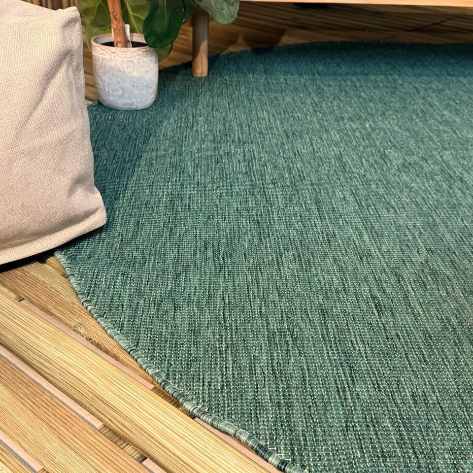  Interieur05 Rond Buitenkleed Groen Tone - 240 X 240 Cm