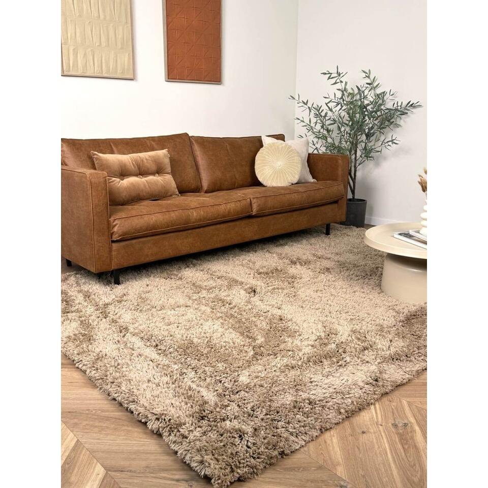  Interieur05 Hoogpolig Vloerkleed Polyester Pilo Taupe - 290 X 200 Cm