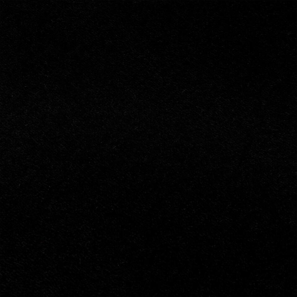  Uni Effen Laagpolig Vloerkleed Modern Zwart - 140x200 CM