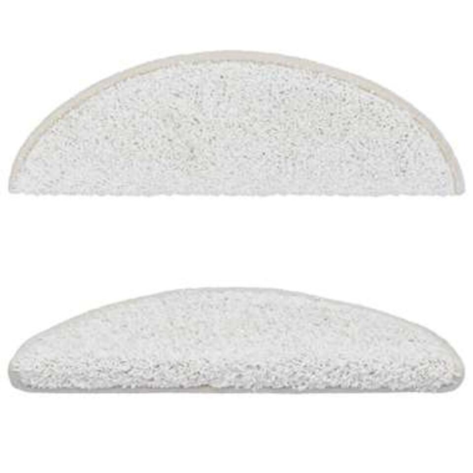  VidaXL Trapmatten 15 St 56x17x3 Cm Wit