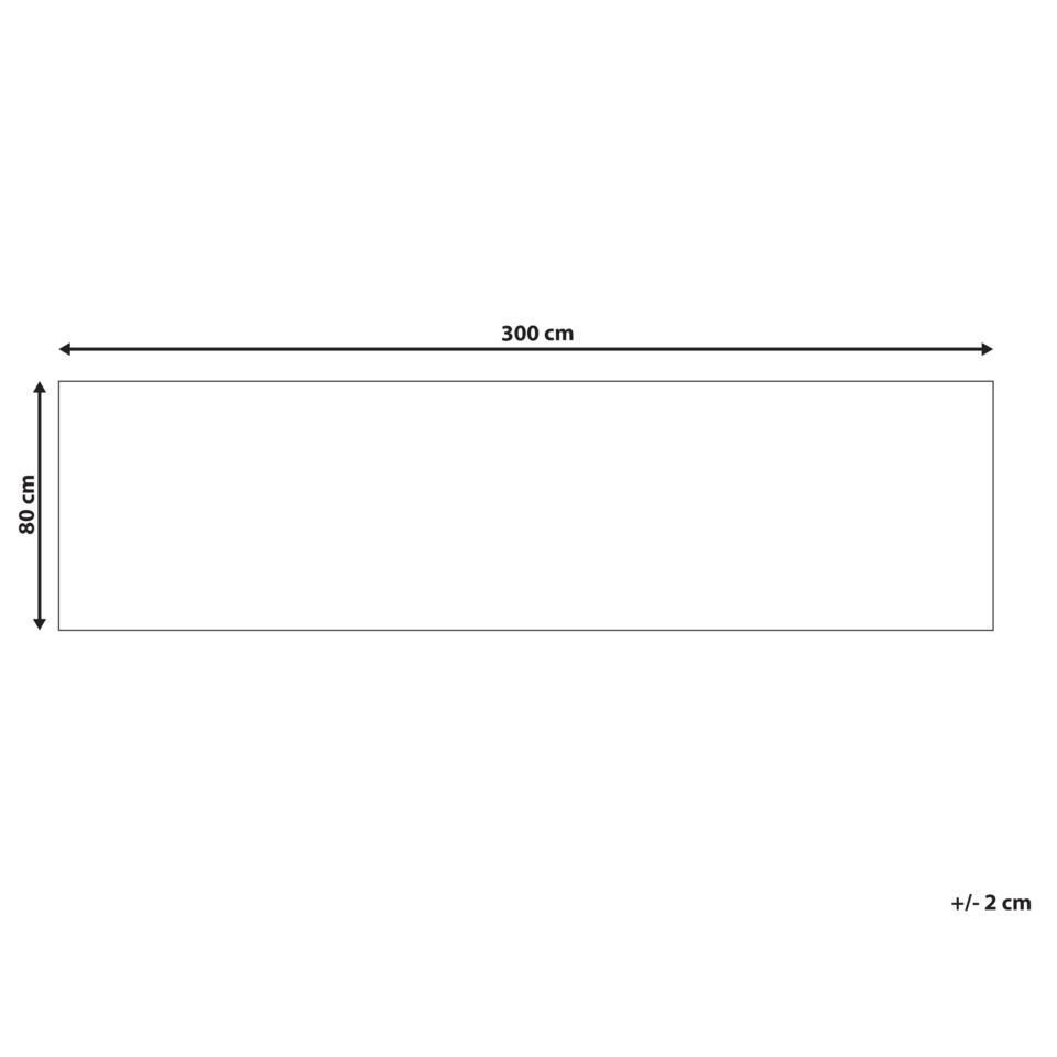 VADKADAM - Laagpolig Vloerkleed - Grijs - 80 X 300 Cm - Polyester