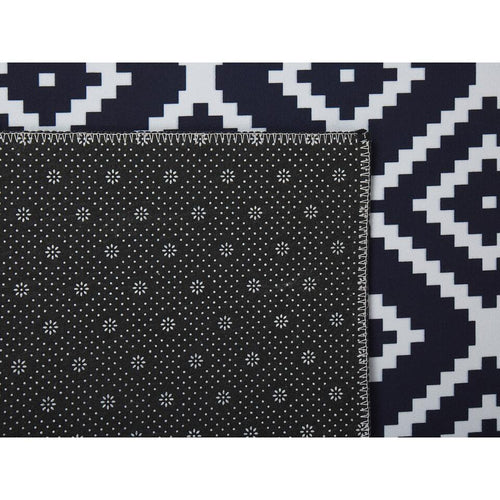 Beliani Loper - KARUNGAL Zwart Polyester 70x200 Cm