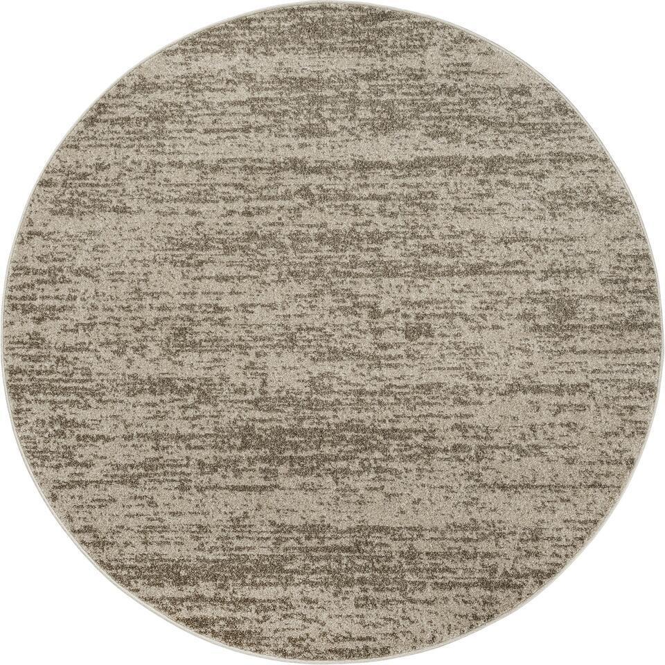  Relax Oslo - Laagpolig Effen Vloerkleed - Beige - 240 CM ROND