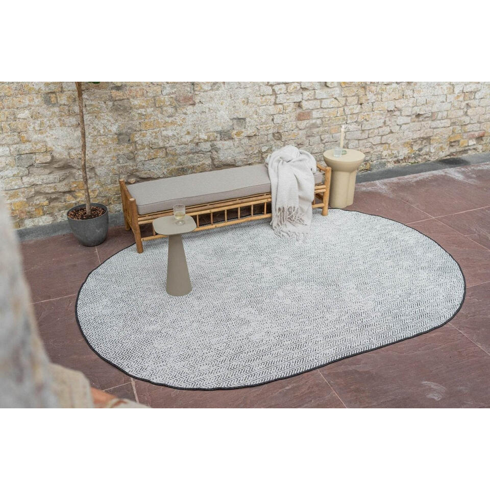  EVA Interior Ovaal Buitenkleed Dahl Zwart - 340 X 240 Cm