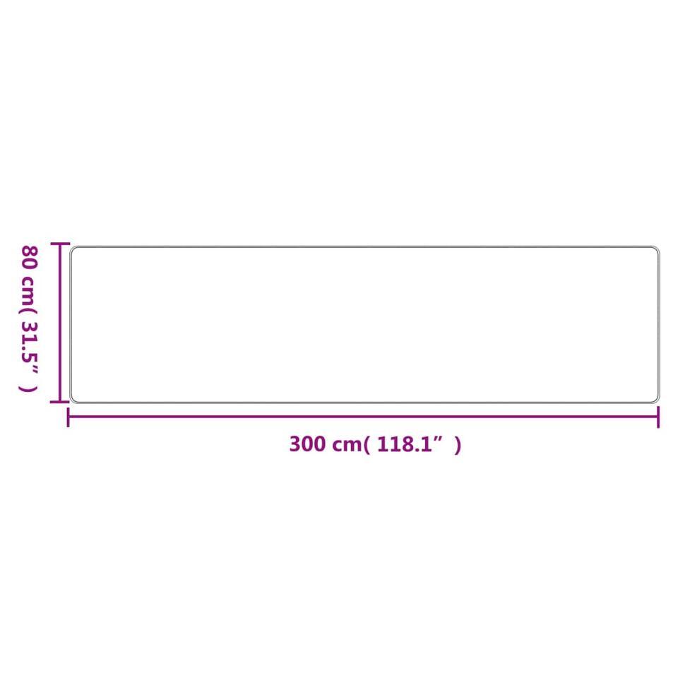  VidaXL - Tapijtloper - Taupe - Stof - 80 X 300 Cm