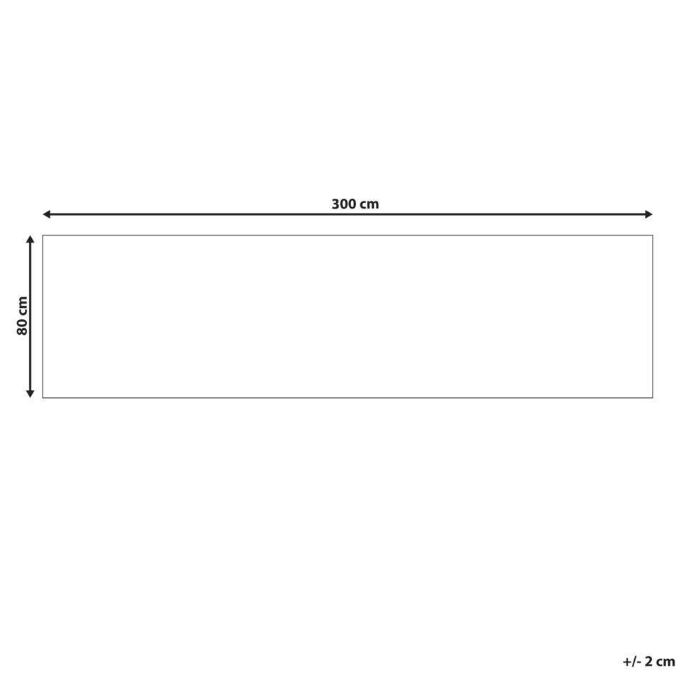  KOTTAR - Loper - Grijs - 80 X 300 Cm - Polyester