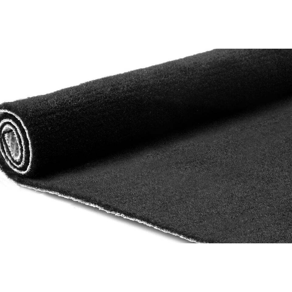  Tapijt Loper Dakar - Breedte 200 Cm - 5 Mm Dik - Zwart