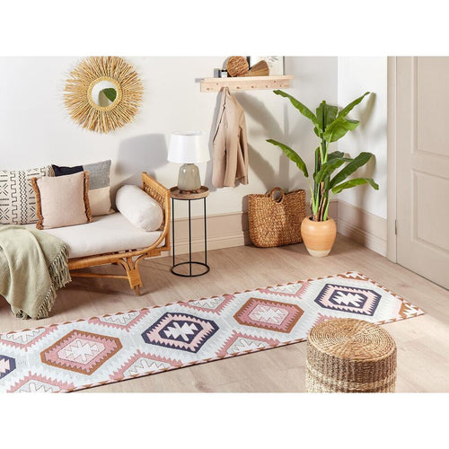  Beliani Loper - BESLER Multicolor Katoen 80x300 Cm