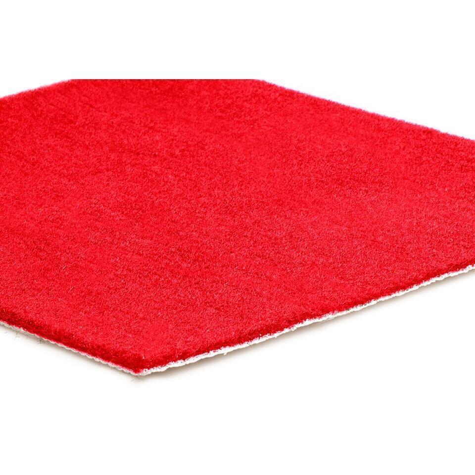  Tapijt Loper Dakar - Breedte 200 Cm - 5 Mm Dik - Rood