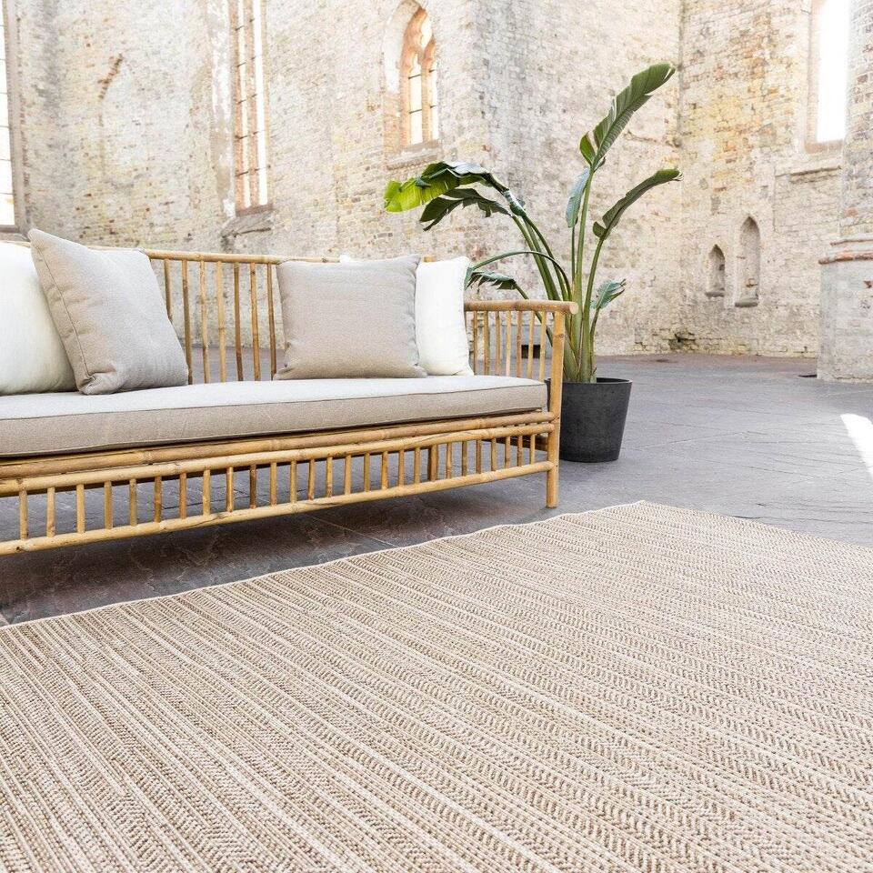  Interieur05 Buitenkleed Jute Outdoor Beige/bruin - 290 X 200 Cm