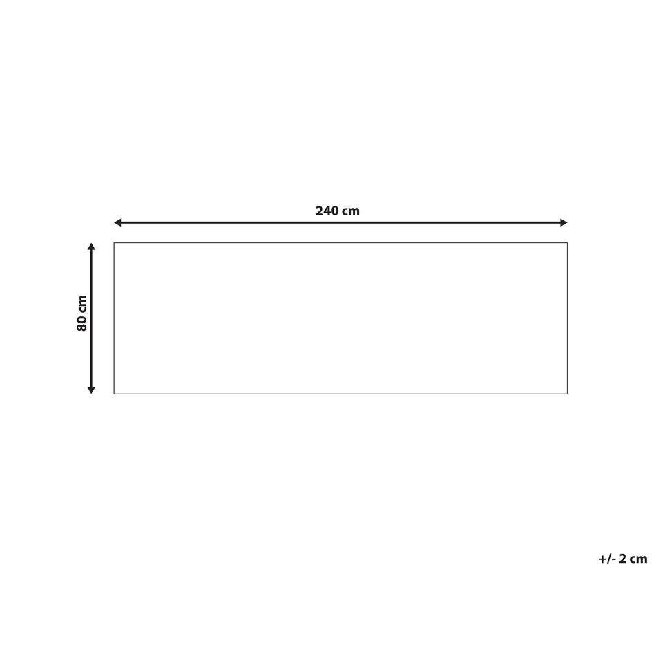  Beliani Loper - KARUNGAL Zwart Polyester 80x240 Cm