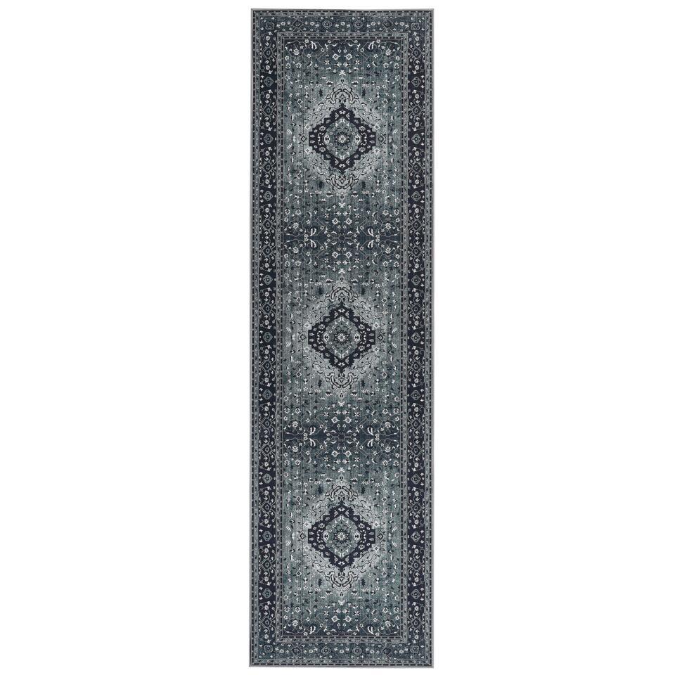 VADKADAM - Laagpolig Vloerkleed - Grijs - 80 X 300 Cm - Polyester
