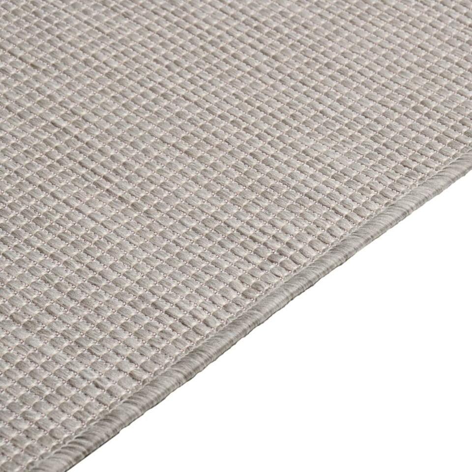 VidaXL - Buitenkleed - Taupe - Kunststof - 140 X 200 Cm