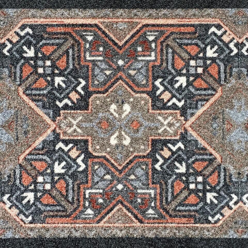  Deurmat Vintage Boho Kelim Antraciet - 66x150 Cm