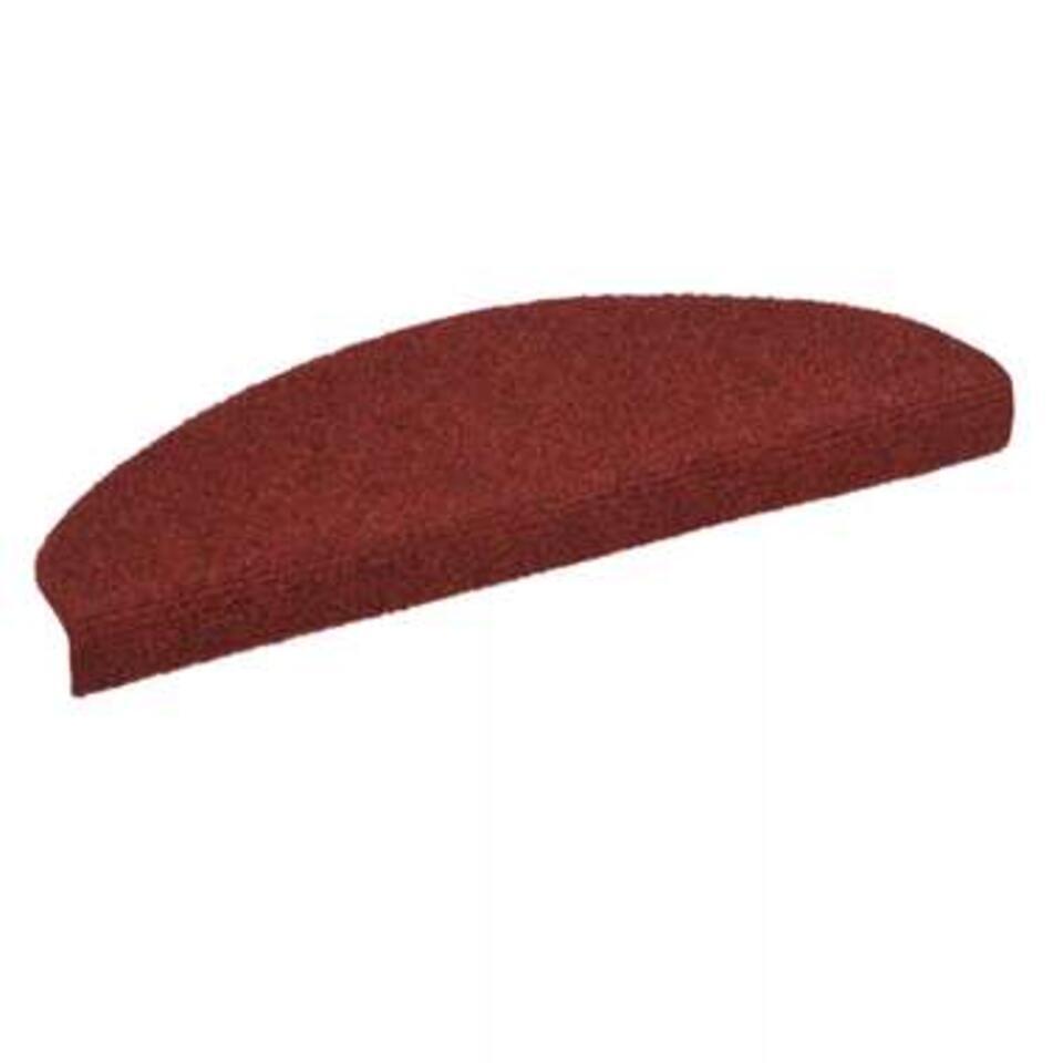  VidaXL Trapmatten Zelfklevend 65x21x4 Cm Naaldvilt Rood 15 St