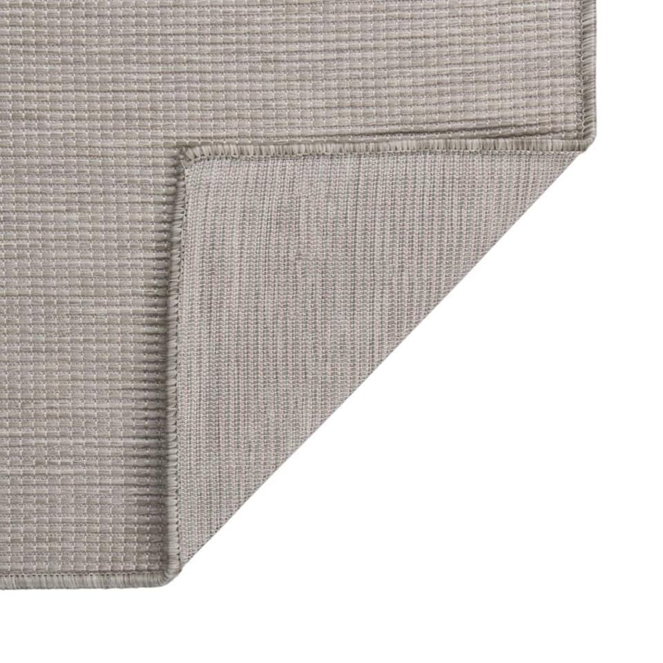  VidaXL - Buitenkleed - Taupe - Kunststof - 140 X 200 Cm