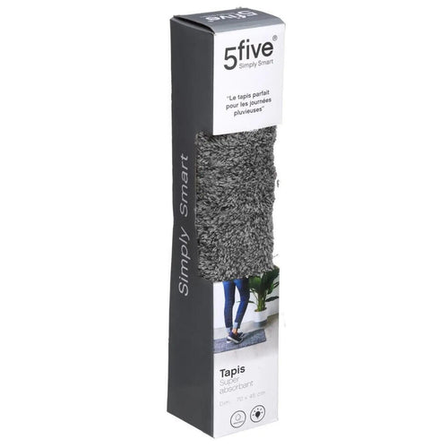  5Five Deurmat - Zwart - Super Absorberend - Droogloopmat - 70 X 45 Cm