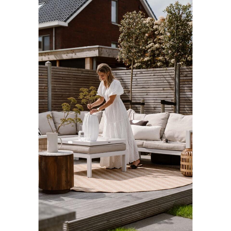  Interieur05 Rond Buitenkleed Jute Naturel Zigzag - 200 X 200 Cm