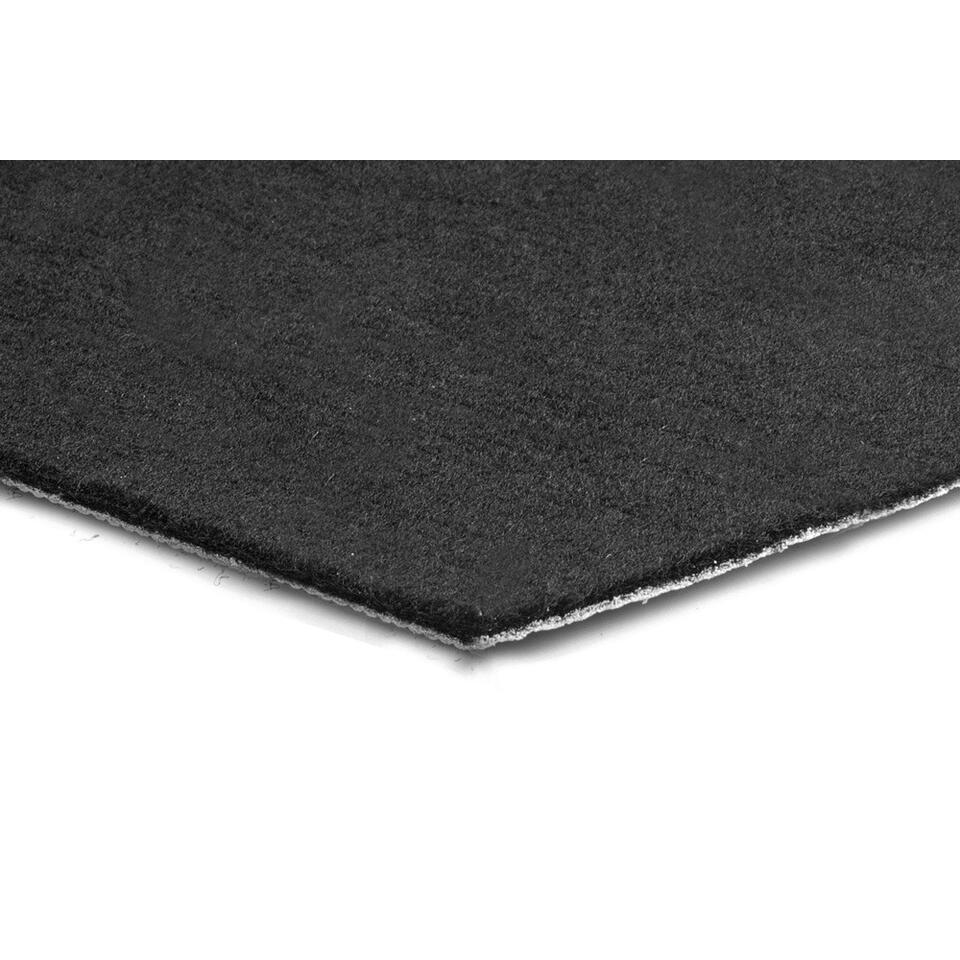  Tapijt Loper Dakar - Breedte 100 Cm - 5 Mm Dik - Zwart