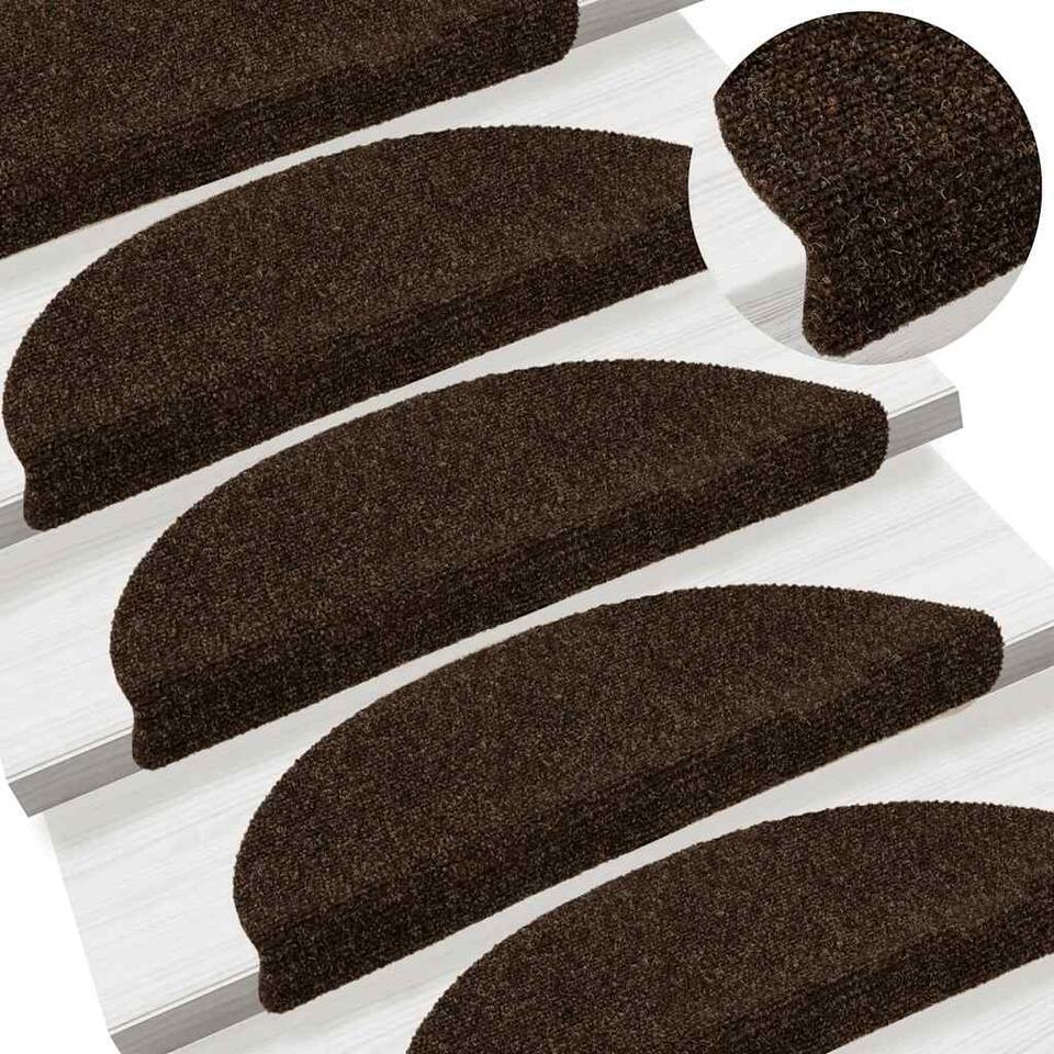  VidaXL - Trapmat - Bruin - Polypropyleen - 56 X 17 X 3 Cm - 5 Stuks