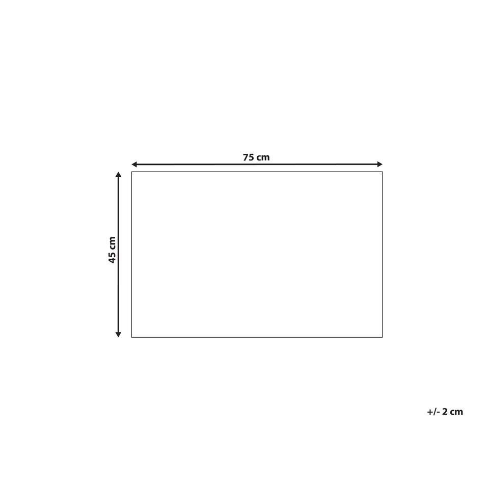  ZAGROS - Deurmat - Natuurlijk/Zwart - 40 X 60 Cm - Polyester