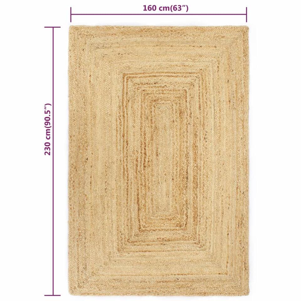  VidaXL Vloerkleed Handgemaakt 160x230 Cm Jute Naturel