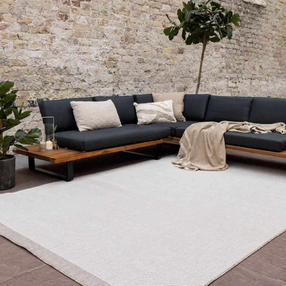  Eva Interior Buitenkleed Border Naturel/wit - 340 X 240 Cm