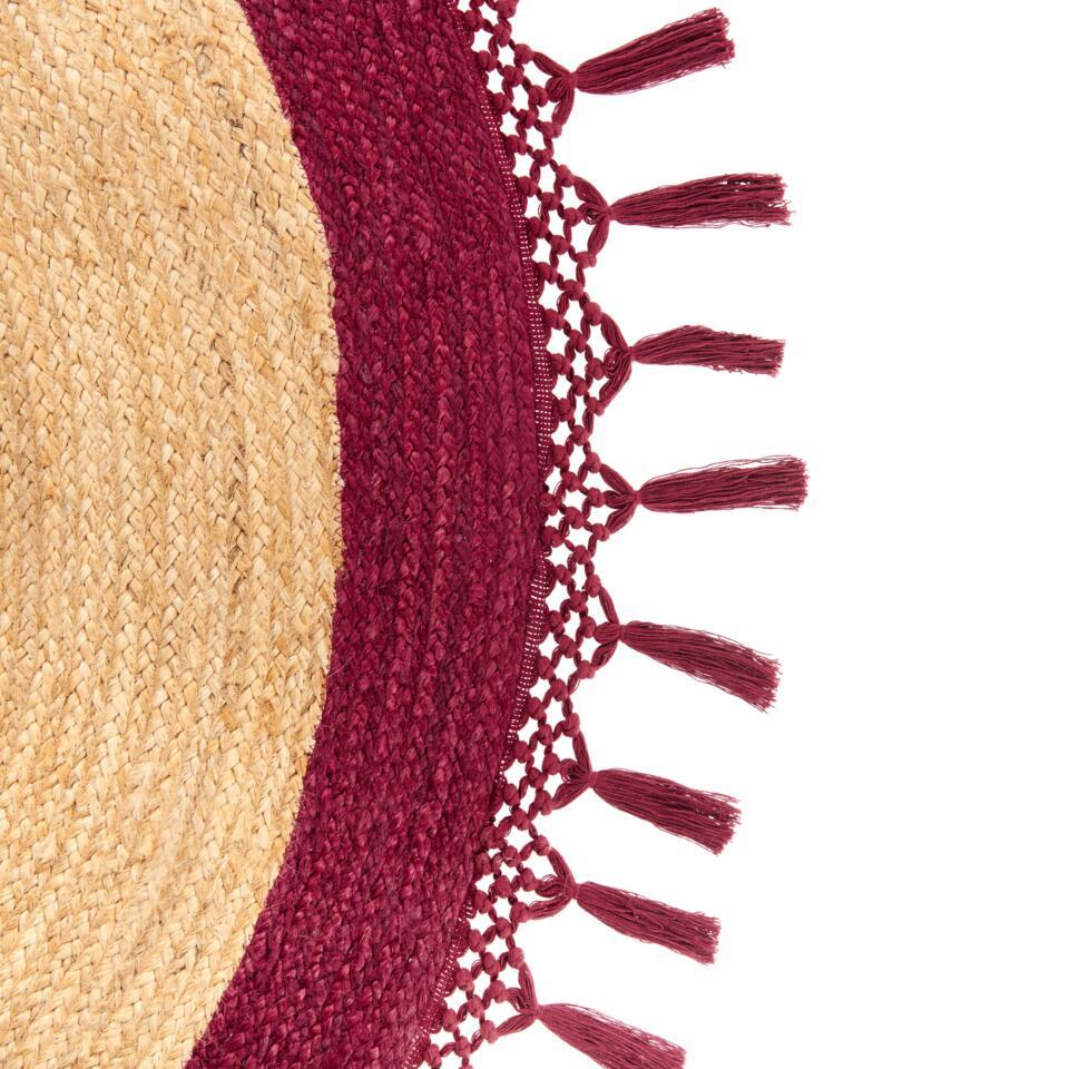  MARTS - Vloerkleed - Donkerrood - 200 Cm - Jute