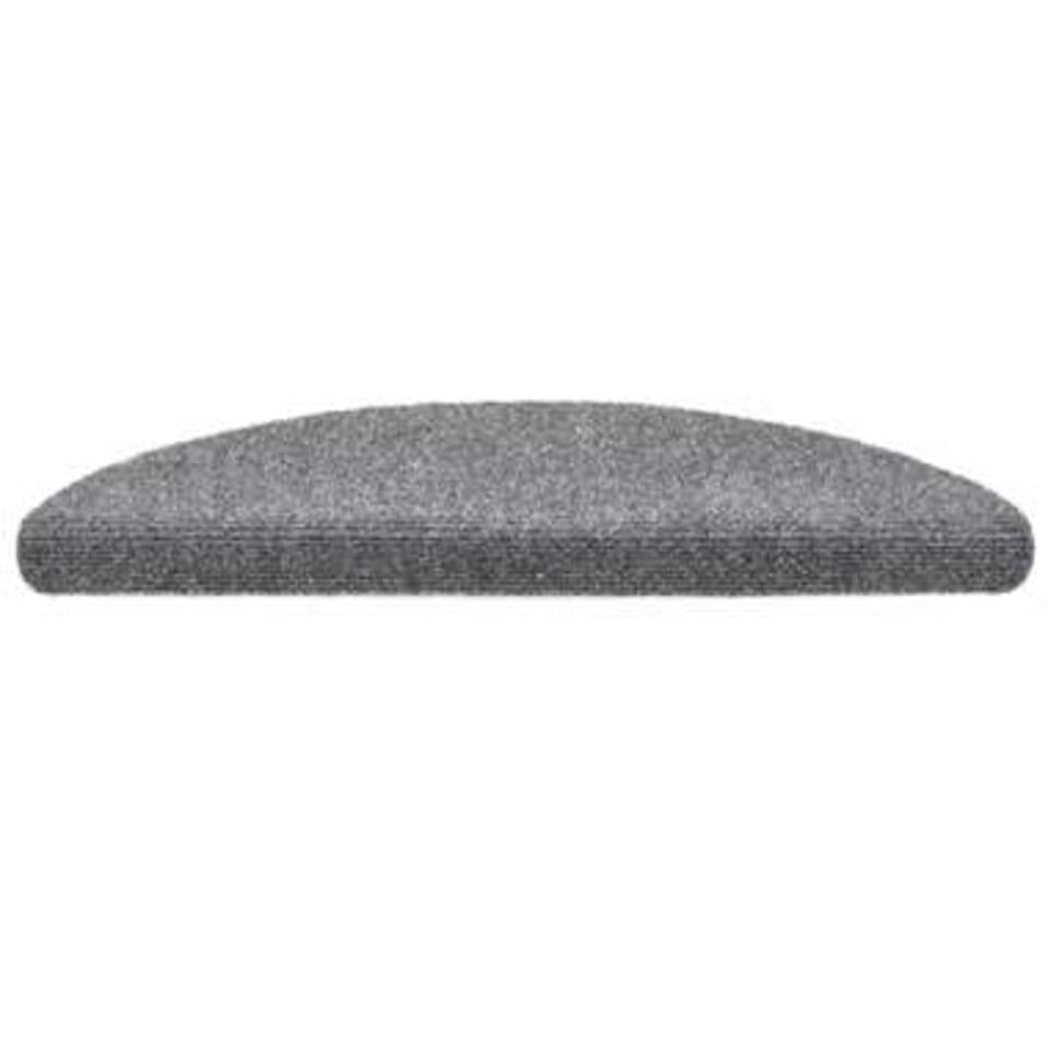  VidaXL Trapmatten Zelfklevend 56x17x3 Cm Naaldvilt Lichtgrijs 15 St