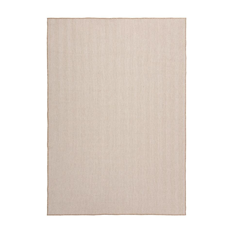  Interieur05 Rond Buitenkleed Jute Naturel Zigzag - 200 X 200 Cm