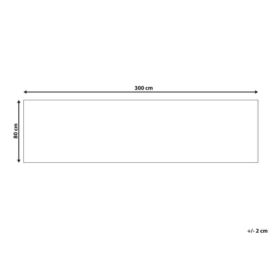  VADKADAM - Laagpolig Vloerkleed - Grijs - 80 X 300 Cm - Polyester