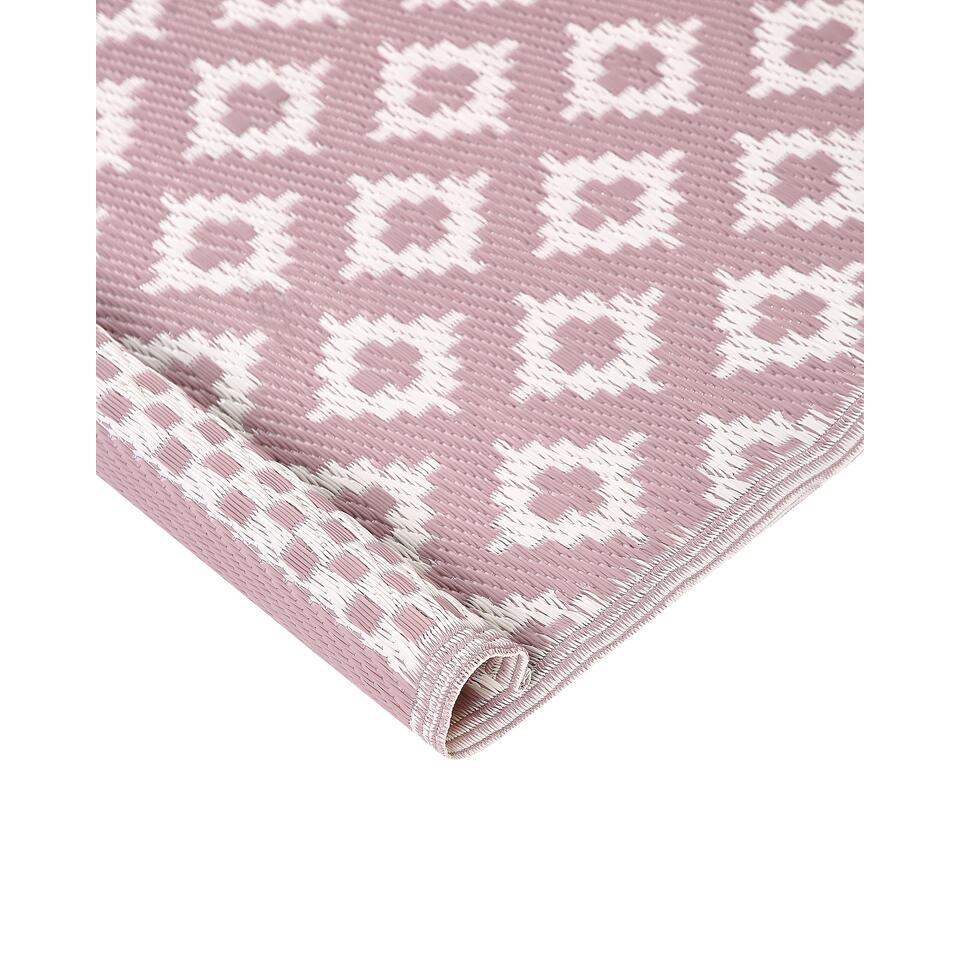  THANE - Outdoor Kleed - Roze - 120 X 180 Cm - Polypropyleen