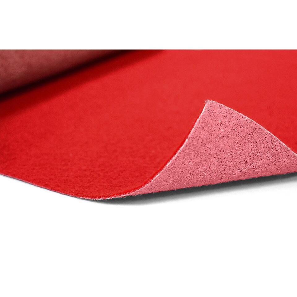  Tapijt Loper Torrance - Breedte 100 Cm - 2 Mm Dik - Rood