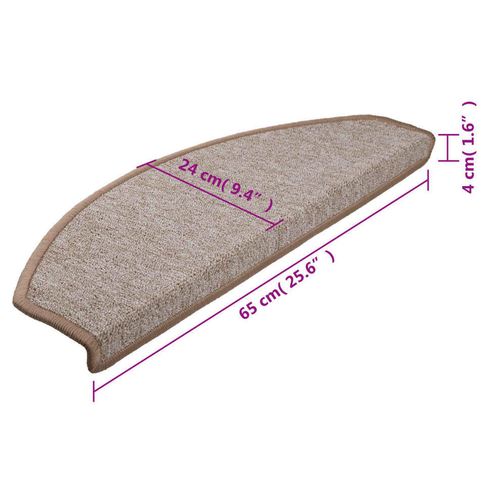  VidaXL - Trapmat - Bruin - Polypropyleen - 65 X 24 X 4 Cm - 15 Stuks
