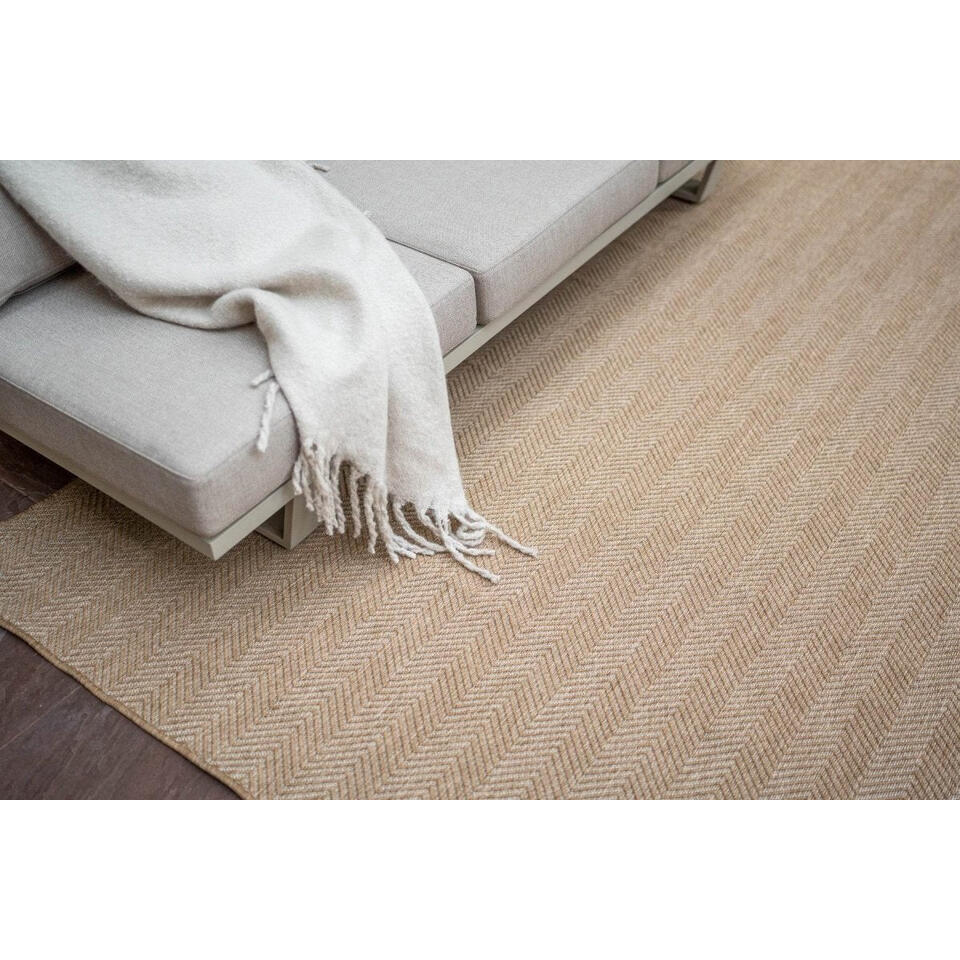  Interieur05 Jute Buitenkleed Naturel Zigzag - 340 X 240 Cm