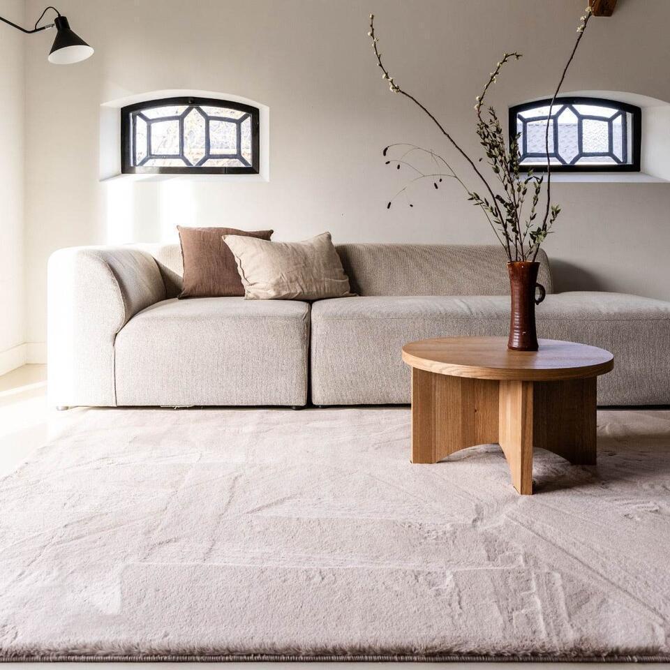  Interieur05 Hoogpolig Vloerkleed Lux Beige - 290 X 200 Cm