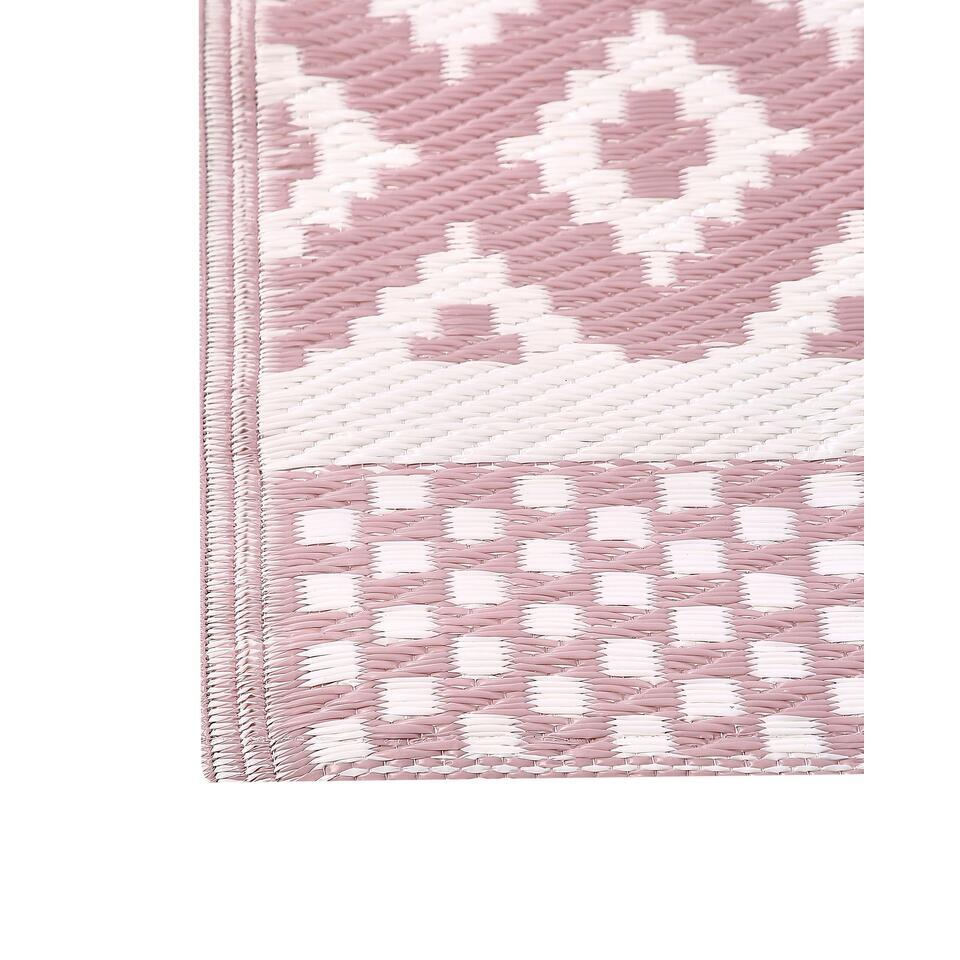 THANE - Outdoor Kleed - Roze - 120 X 180 Cm - Polypropyleen