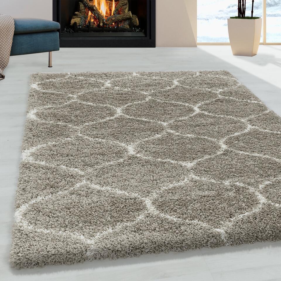  Opera Soft Shaggy Hoogpolig Vloerkleed Beige - 200x290 CM