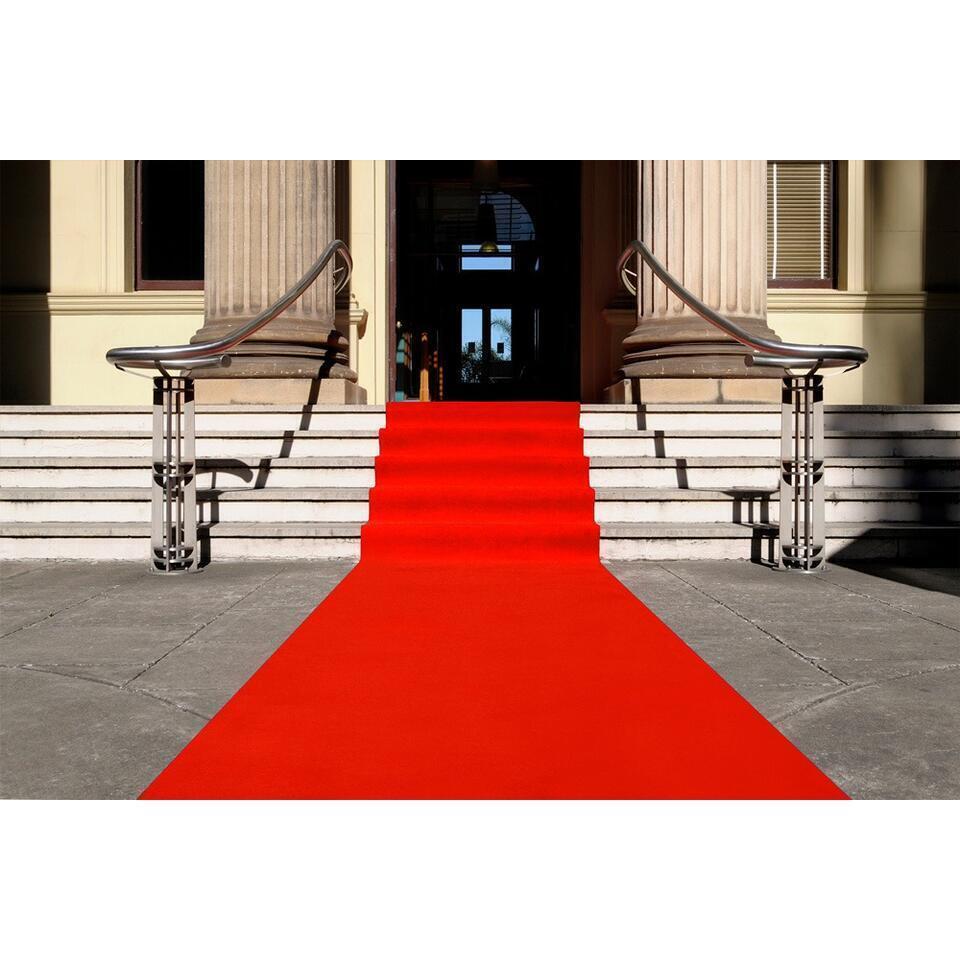  Tapijt Loper Dakar - Breedte 200 Cm - 5 Mm Dik - Rood