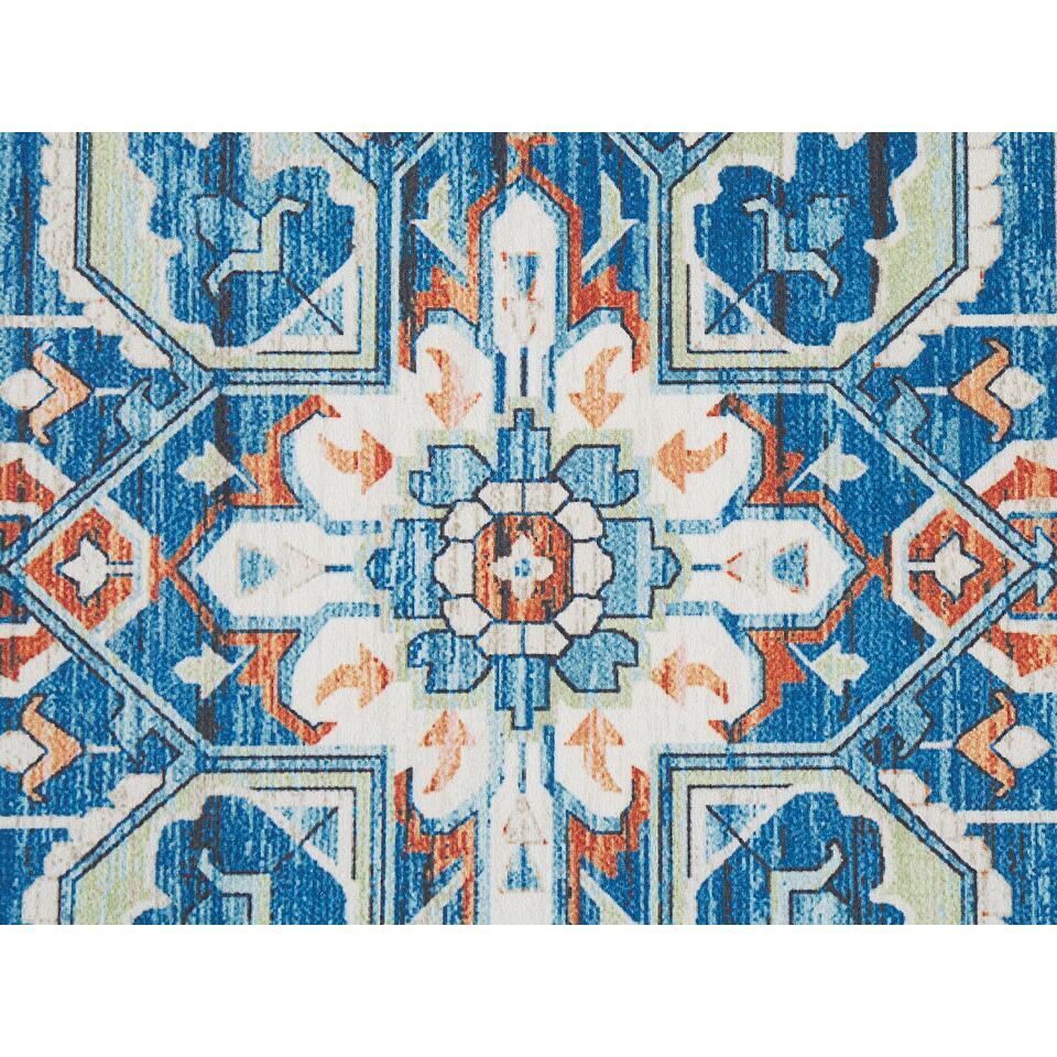  RITAPURAM - Laagpolig Vloerkleed - Blauw - 80 X 240 Cm - Polyester