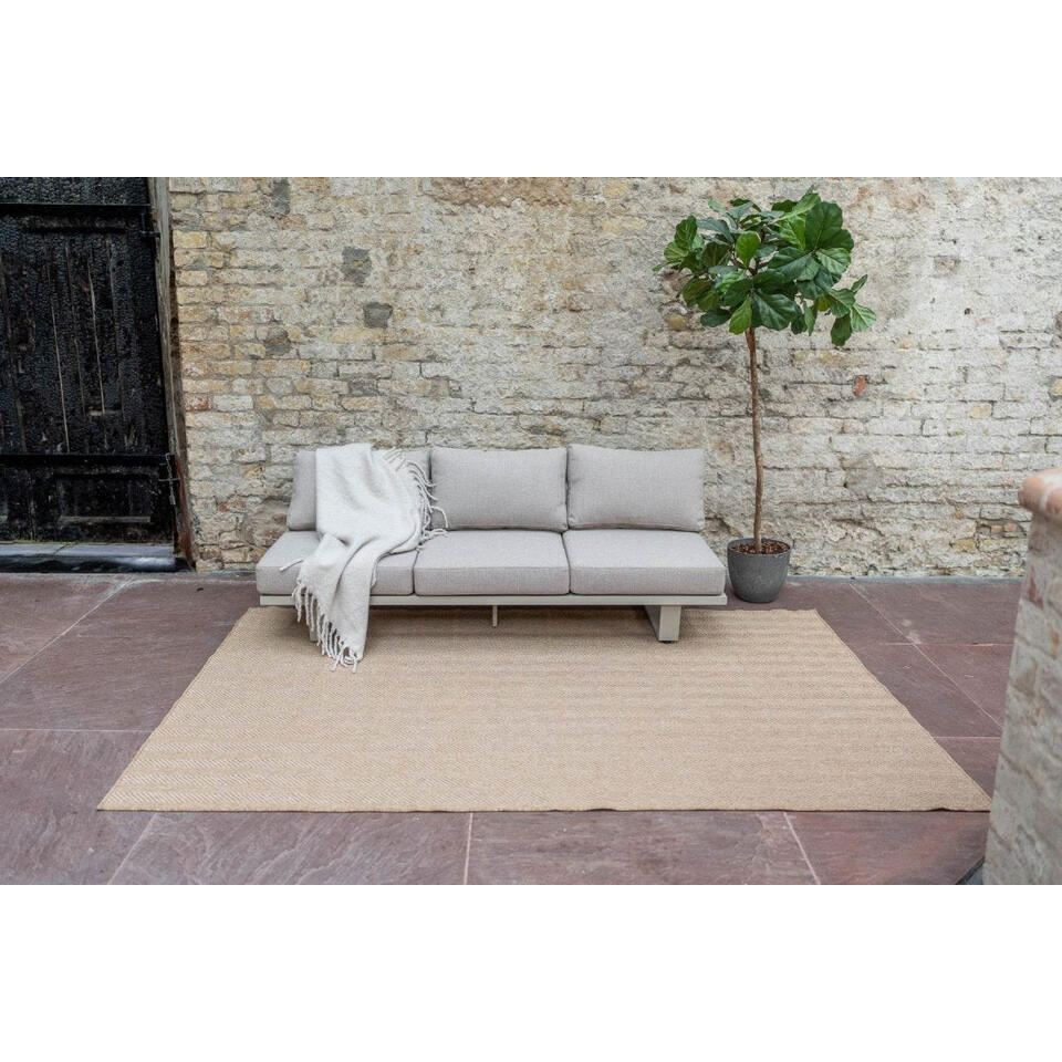  Interieur05 Jute Buitenkleed Naturel Zigzag - 340 X 240 Cm