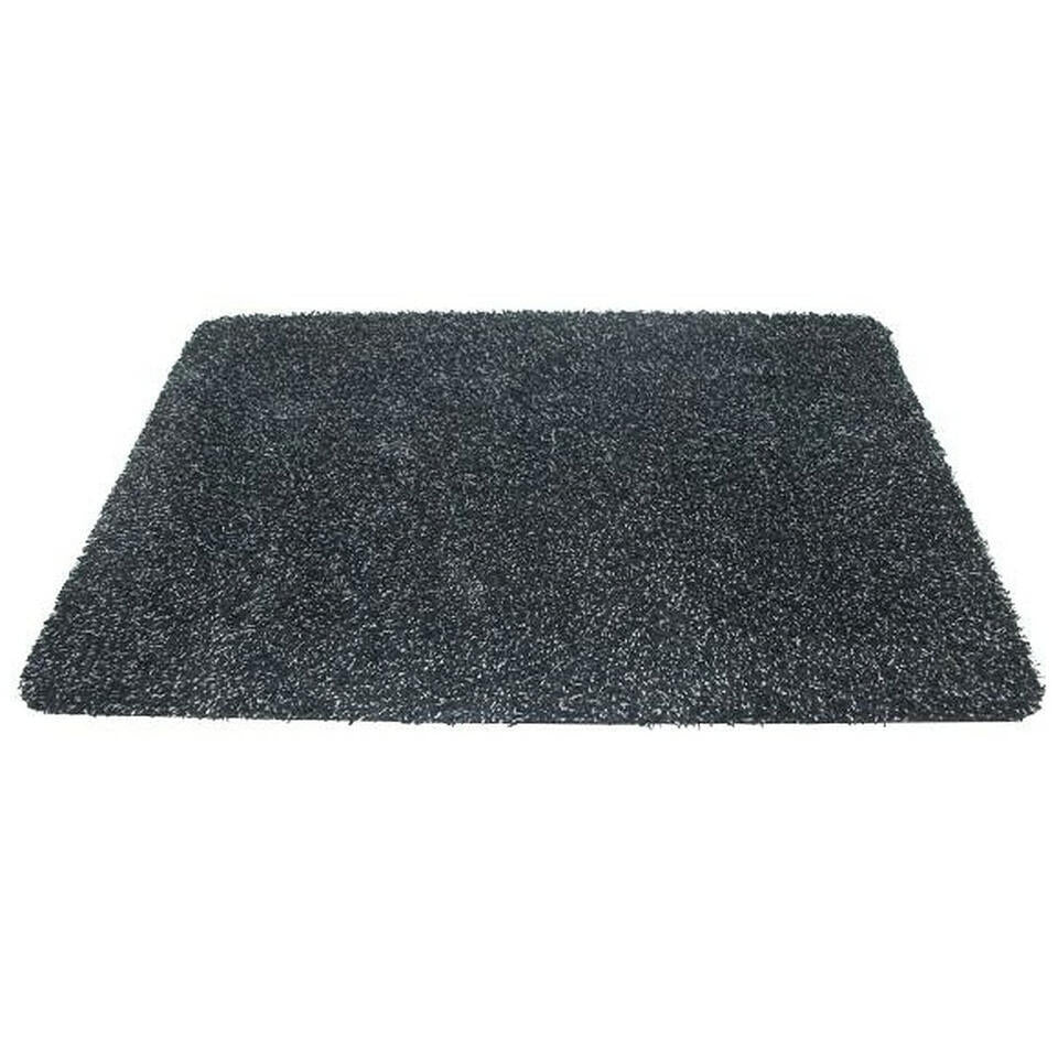Merkloos Droogloopmat - Antislip - Antraciet - 40 X 60 Cm - Deurmat