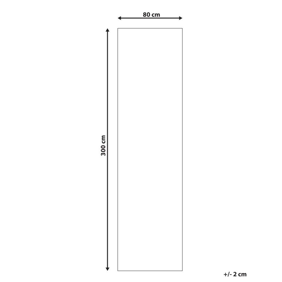  TELLIKAYA - Loper Vloerkleed - Groen/Beige - 80 X 300 Cm - Jute