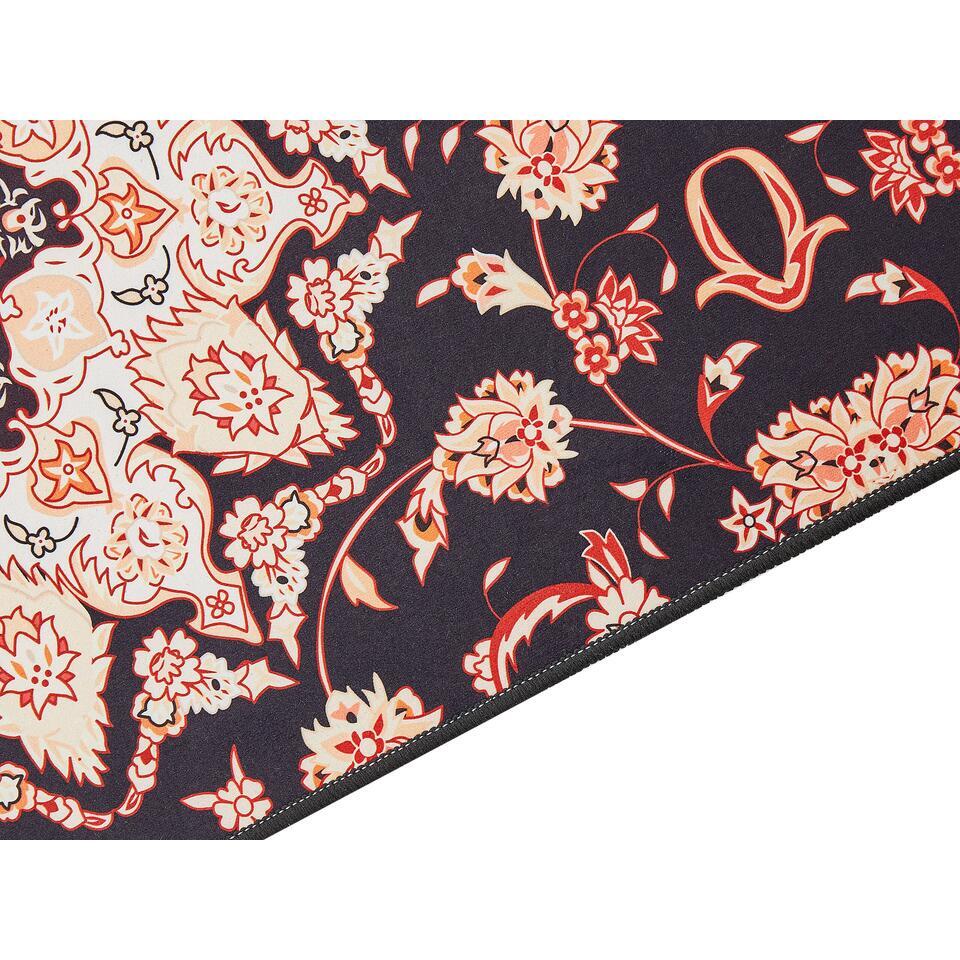  ARITAS - Loper Tapijt - Zwart/Beige - 80 X 300 Cm - Polyester