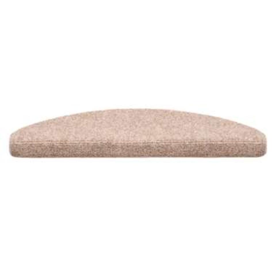  VidaXL Trapmatten Zelfklevend 65x21x4 Cm Naaldvilt Bruin 15 St