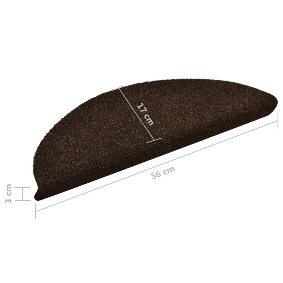  VidaXL - Trapmat - Bruin - Polypropyleen - 56 X 17 X 3 Cm - 5 Stuks